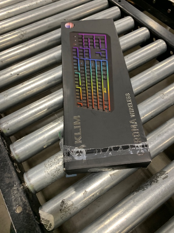 Photo 1 of KLIM Chroma Wireless Gaming Keyboard RGB New - Long-Lasting Rechargeable Battery - Quick and Quiet Typing - Water Resistant Backlit Wireless Keyboard for PC PS5 PS4 Mac - Black