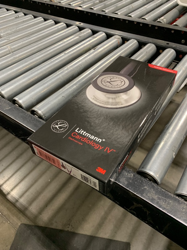Photo 1 of 3M Littmann Cardiology IV Diagnostic Stethoscope, 6239, More Than 2X as Loud, Weighs Less, Stainless Steel High Polish Rainbow-Finish Chestpiece, 27" Plum Tube, Violet Stem and Black Headset