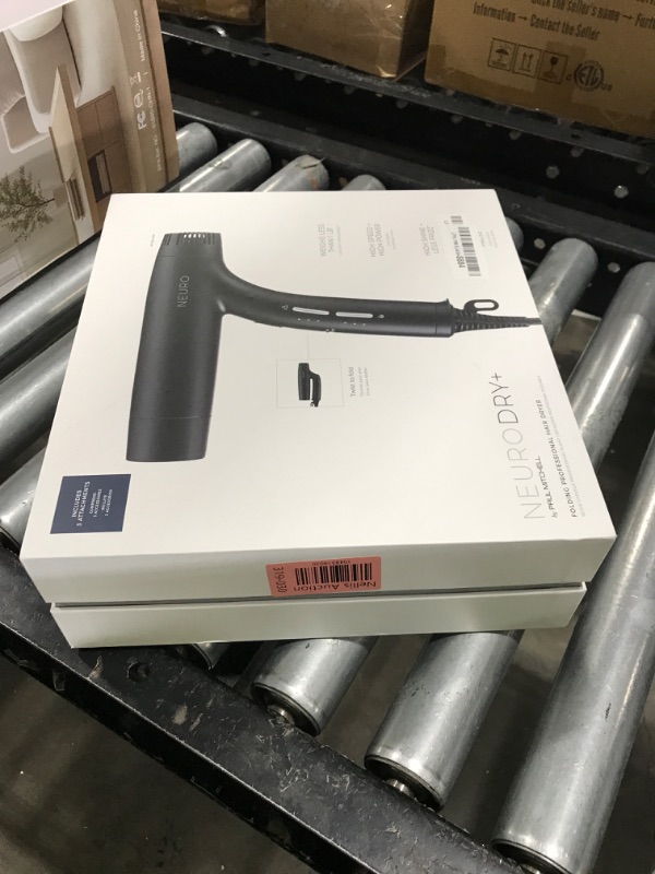 Photo 1 of Neuro by Paul Mitchell Dry+ Folding Professional Hair Dryer with Storage Bag, Lightweight + Portable, Black
