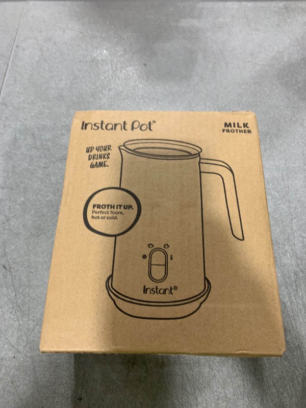 Photo 1 of Instant Pot Milk Frother, 4-in-1 Electric Milk Steamer, 10oz/295ml Automatic Hot and Cold Foam Maker and Milk Warmer for Latte, Cappuccinos, Macchiato, From the Makers of Instant 500W, Black