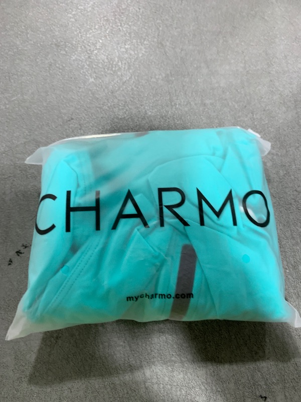 Photo 1 of Charmo Zip Rash Guard One Piece Swimsuit Push Up Womens Bathing Suits Leotards Racerback High Neck 80s 90s Aqua XL