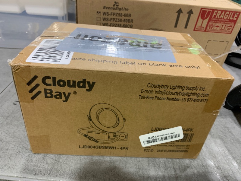 Photo 1 of CLOUDY BAY 4 inch Gimbal Smart WiFi LED Recessed Lights,RGBCW Color Changing,Compatible with Alexa and Google Home Assistant,No Hub Required,2700K-6500K,IC Rated,Pack of 4