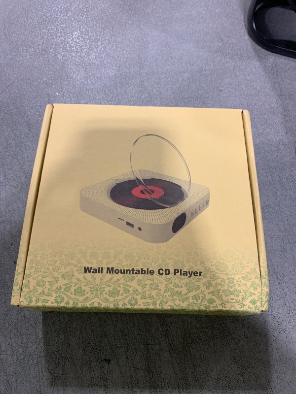Photo 1 of MICOCIOUS Bluetooth Portable Home CD Music Player with Remote Control, Timer, Built-in Speakers and LED Display - FM Radio Boombox (White)