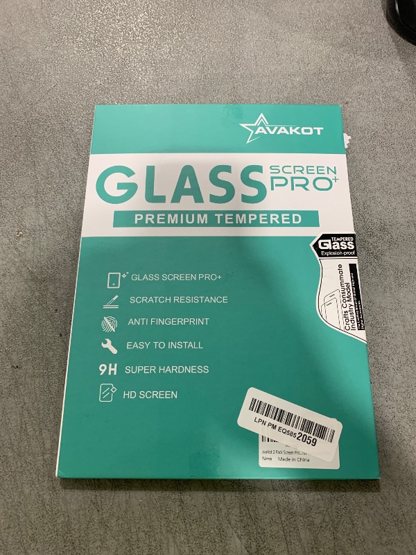 Photo 1 of avakot 2 Pack Screen Protector for Samsung Galaxy Tab A9 Plus 2023, Tempered Film Ultra Thin Anti-Fingerprint Touch Sensitive Screen Protector for Galaxy Tab A9 Plus