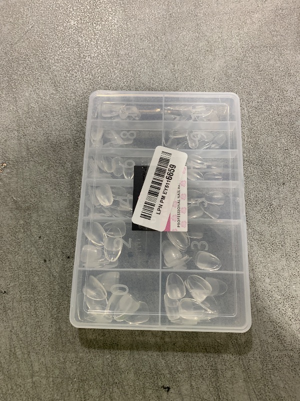 Photo 1 of UNA GELLA Extra Short Almond Nail Tips Full Cover 216PCS Gel Nail Tips Short Almond Shaped Nails Tips Soft Gelly Gel Clear Fake Nails Tip for Acrylic Nail Tip Soak Off Home DIY Salon Nails 12 Sizes