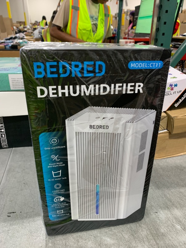 Photo 1 of Dehumidifier,95OZ Dehumidifier for Home 1000 Sq.Ft - Quiet with Auto Shut Off & Relaxing 7 Color Ambient Light,Ideal for Livingroom, Bedroom, Basement(White)