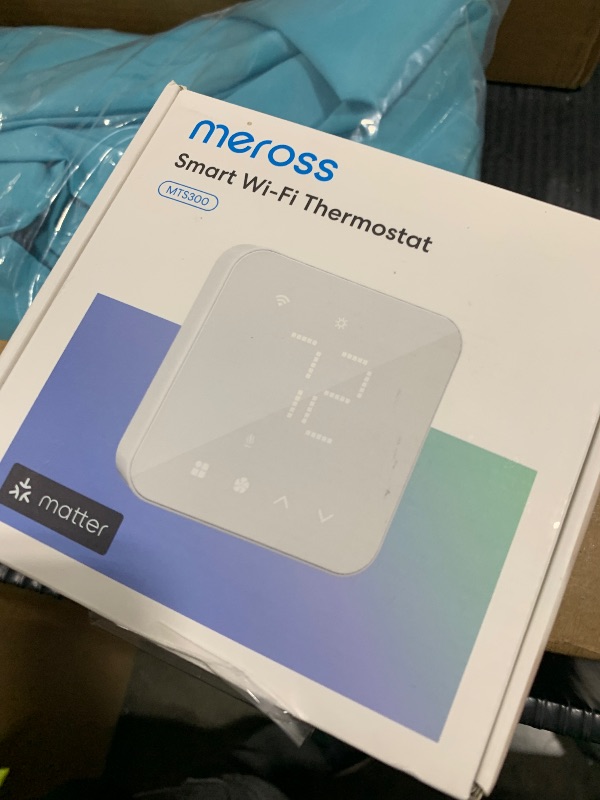 Photo 1 of meross Smart Thermostat for Home, WiFi Thermostat Works with Matter, Alexa, Apple Home, Google Assistant, App & Voice Control, 7x24h Scheduling, Energy Saving, C-Wire Required