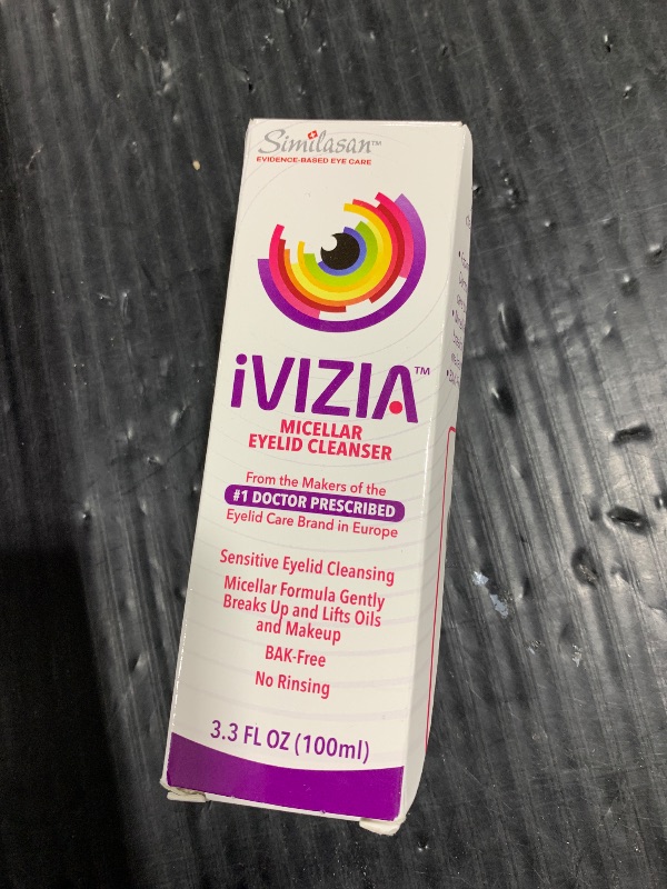Photo 1 of iVIZIA Micellar Eyelid Cleanser for Sensitive Eyelid Cleansing, BAK-Preservative-Free, Rinse-Free, Gently Removes Makeup, 3.3fl oz Bottle Packaging May Vary?