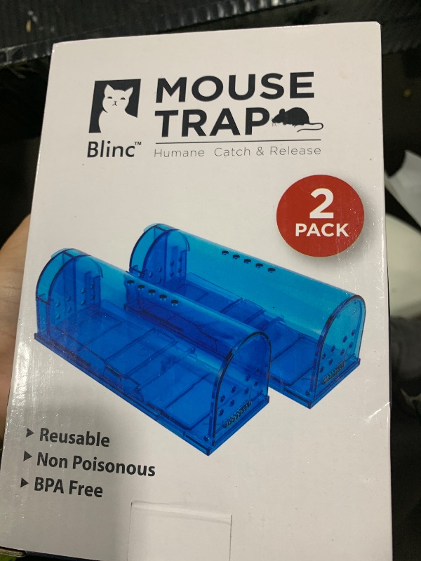Photo 1 of Humane Mouse Trap | Catch and Release Mouse Traps That Work | Mice Trap No Kill for mice/Rodent Pet Safe (Dog/Cat) Best Indoor/Outdoor Mousetrap Catcher Non Killer Small Capture Cage (Blue)