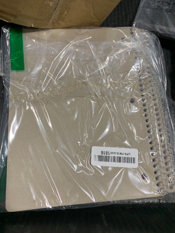 Photo 1 of SUNEE Spiral Notebooks Wide Ruled, 1-Subject, 4 Pack, 8 x 10-1/2 inch, 70 Sheets per Notebook,3-Hole Punched Paper, Green, Grey, Beige, Red Spiral Lined Notebooks for Work, Home&School,Writing Journal