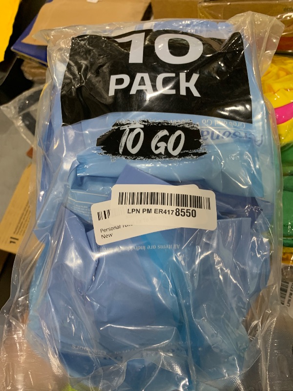 Photo 1 of Personal Toilet Kit To Go – 10 Pack (Blue)