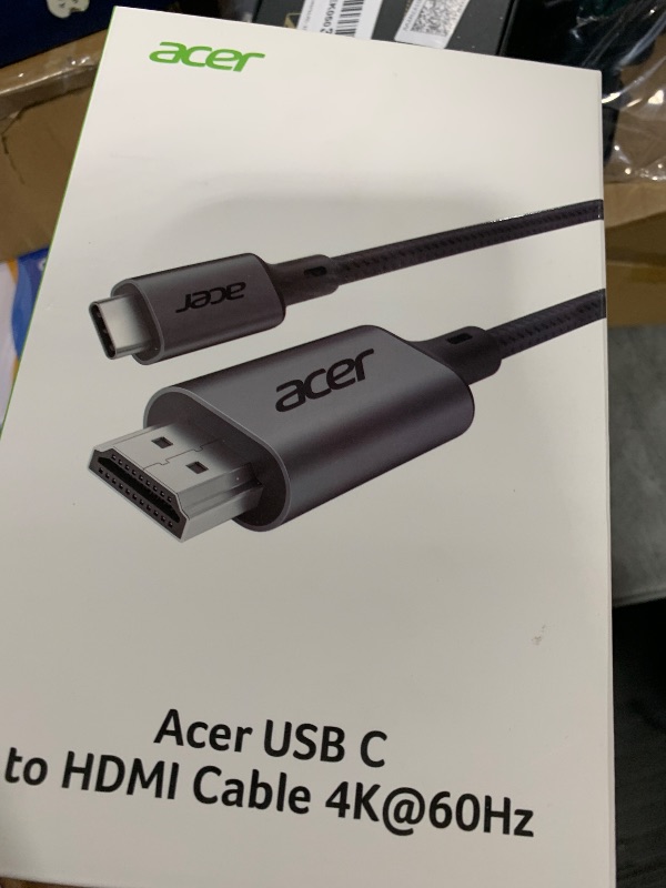 Photo 1 of Acer USB C to HDMI Cable for Home Office 6.6FT (4K@60Hz), High-Speed Type C to HDMI 2.0 Braided Cord, Thunderbolt 4/3 Compatible with MacBook, iPhone 16/15 Pro/Max, iMac, iPad Pro, Galaxy S24, Surface
