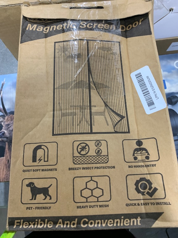 Photo 1 of Magnetic Screen Door?Screen Door Mesh?Keep Bugs Out, Heavy-Duty Mesh Curtain,Pet and Kid Friendly, Works with Front Doors, Sliding Doors?47x80 Inch White