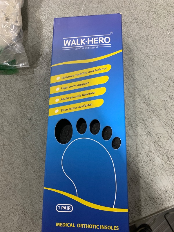 Photo 1 of Inserts Relieve Plantar Fasciitis - Flat Feet Insoles Arch Supports, Orthotic Insoles for Foot Pain Arch Pain Reduce Muscle Fatigue Absorb Shock (Mens 4-4 1/2 | Womens 6-6 1/2)