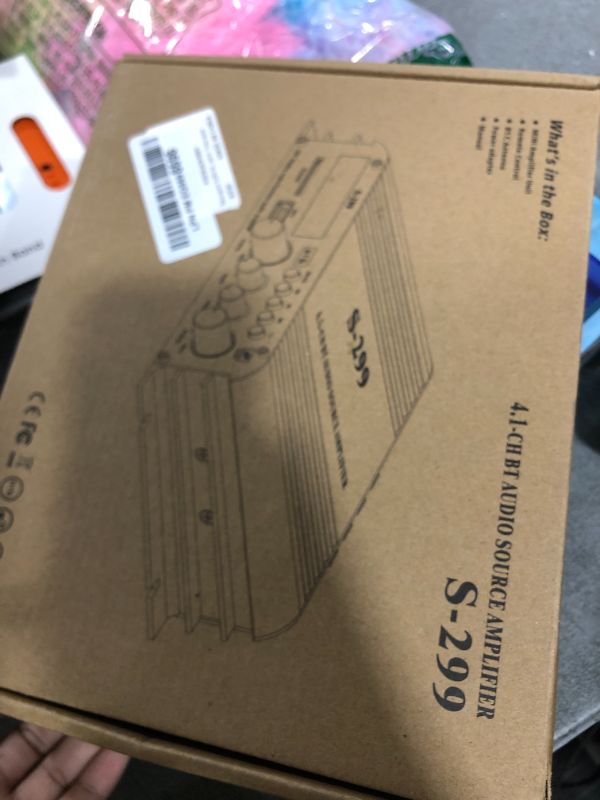 Photo 1 of Suacopzar S299 Max 800W Bluetooth Home Audio Amplifier, RMS 40Wx4 4.1CH Bluetooth Power Amplifier with Active Subwoofer, Sound Audio System w/AUX, Headphone Jack, USB, SD, Remote Control - Suacopzar