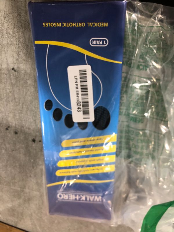 Photo 1 of Inserts Relieve Plantar Fasciitis - Flat Feet Insoles Arch Supports, Orthotic Insoles for Foot Pain Arch Pain Reduce Muscle Fatigue Absorb Shock (Mens 5-5 1/2 | Womens 7-7 1/2)