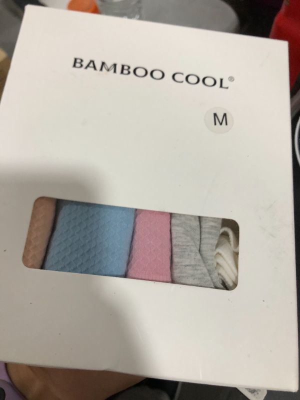 Photo 1 of BAMBOO COOL Women's Underwear Mid Waisted Brief Ladies Seamless Panties Moisture Wicking Stretchy Full Coverage 5 Pack