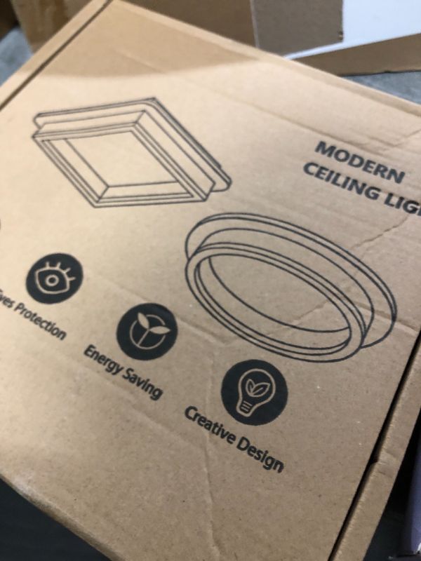 Photo 1 of CANEOE Black Modern LED Ceiling Light, Square Flush Mount Ceiling Hallway Light Fxitures, 6000K Cold White Small Close to Ceilings Lamp for Bedroom Hallway Kitchen Balcony Cloakroom