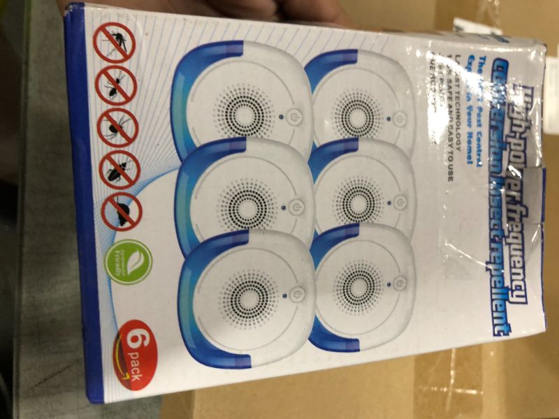 Photo 1 of Ultrasonic Pest Repeller 6 Pack,Electronic Mouse Repellent for House,Indoor Mosquito Bug Repellent Plug-in,Rodent Mice Rat Deterrent,Spider Insect Control,Bat Repellent Devices for Attic & Home (1)