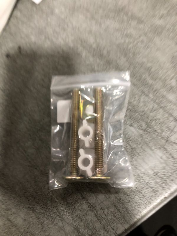Photo 1 of 2Pcs Toilet Seat Screws, Steel Toilet Seat Hinge Bolts and Nuts, Heavy Duty Toilet Seat Fastener with Plastic Nuts and Metal Washers, Toilet Hardware Replacement for Top Mount Toilet Seat Hinges