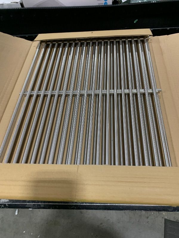 Photo 1 of Cozilar Grill Grates Parts for Weber Genesis Grill 66089, 66097, Weber Genesis II E-410, S-410, E/S-415, E/S-435, LX E/S-440, 18” Stainless Steel Grids BBQ Gas Grill Replacement Parts