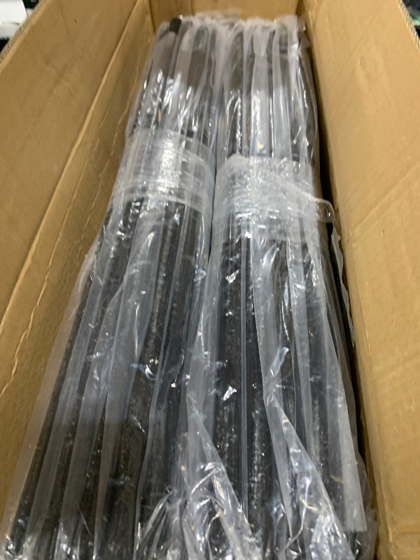 Photo 1 of Muzata 100Pack 26" Aluminum Deck Balusters Round Black Deck Railing Stair Porch Staircase Spindles 3/4" Diameter Hollow for Railing Fencing Porch Stair WT02