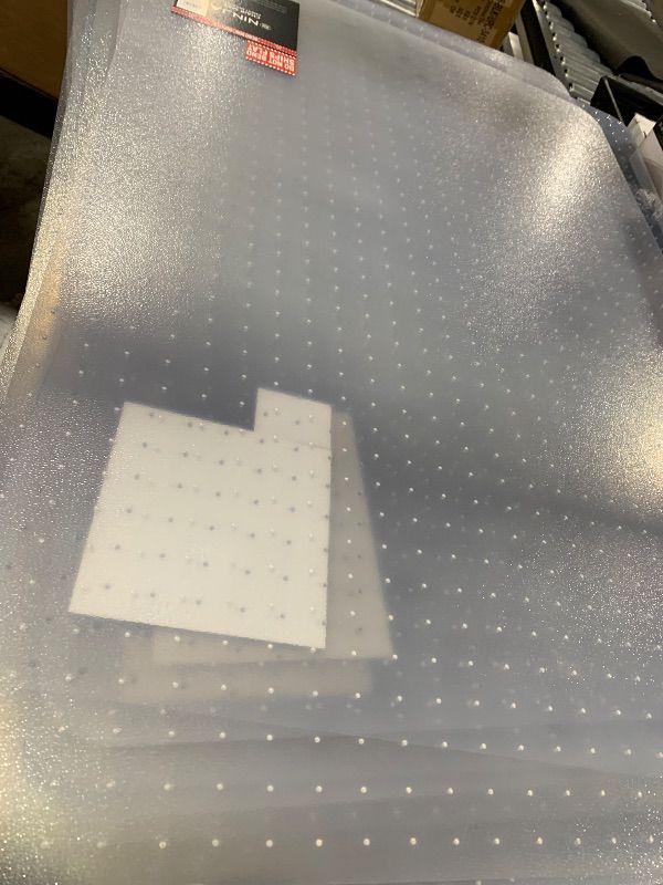 Photo 1 of NINJA Easy Glide Office Chair Mat for Carpet Floors, Strong Slip Resistant Under Desk Floor Protector, Stay in Place Plastic Computer Mats for Rolling Work and Gaming Chairs, 32.5x48 Inch, Clear