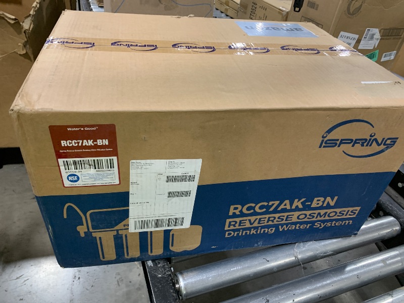 Photo 1 of iSpring RCC7AK, NSF Certified, 75 GPD, Alkaline 6-Stage Reverse Osmosis System, pH+ Remineralization RO Water Filter System Under Sink, Patented Top-Mounted Faucet Design for Easy Installation