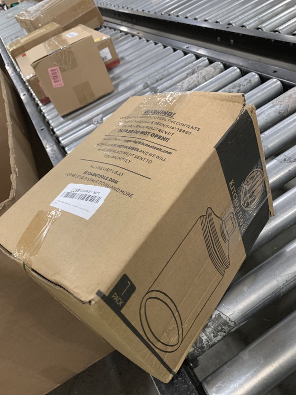 Photo 1 of 1 Gallon Glass Cookie Jar with Lid – Glass Jar with Lid - Airtight Food Storage Container for Cookies, Candy, Flour, Dog Treats – Clear Large Kitchen Jar for Pantry or Laundry Room