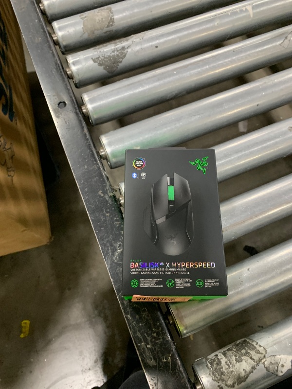 Photo 1 of Razer Basilisk V3 X HyperSpeed Customizable Wireless Gaming Mouse: Mechanical Switches Gen-2-5G Advanced 18K Optical Sensor - Chroma RGB 9 Programmable Controls 535 Hr Battery Classic Black