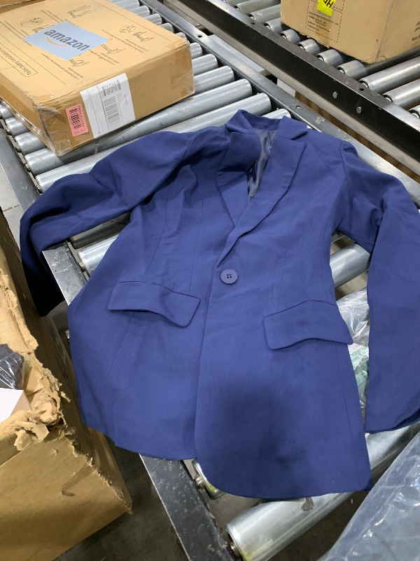 Photo 1 of Women's Blazer Jackets Buttons Open Front Long Sleeve Notch Collar Professional Suit Blazers with Pockets xs 