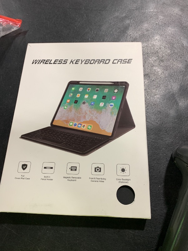 Photo 1 of Compatible with iPad Air 11 inch M2/ 10.9'' Air 5th 4th/ Pro 11 4th/3rd/2nd/1st Gen Case with Keyboard - 7-Color Backlit Wireless Detachable Folio Cover with Pencil Holder for iPad Air 6/5/4 - Black