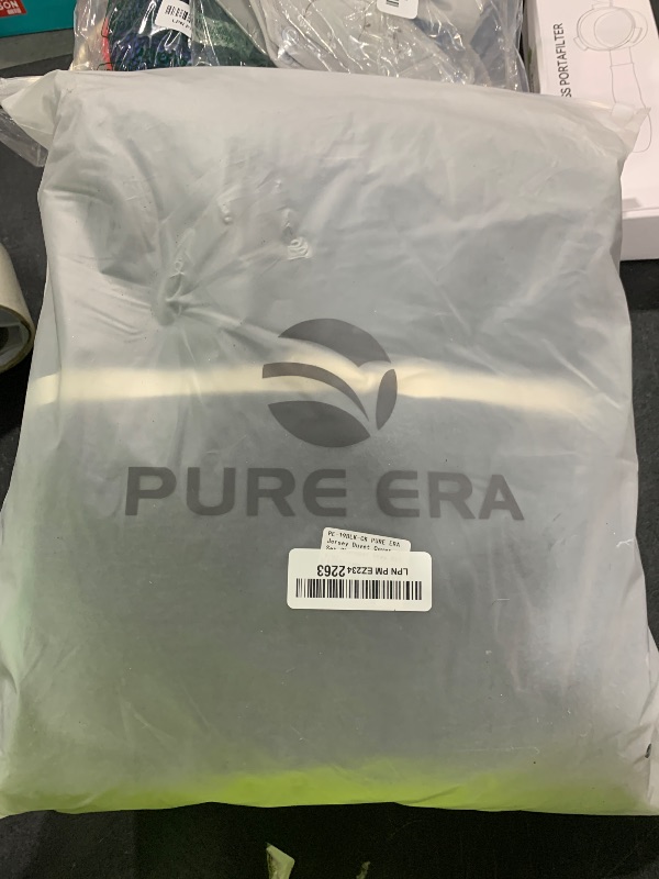 Photo 1 of PURE ERA Jersey Knit Duvet Cover Set 100% T-Shirt Cotton Super Soft Comfy 3pc Bedding Set with Zipper Closure (Heather Charcoal Grey, Cal King)