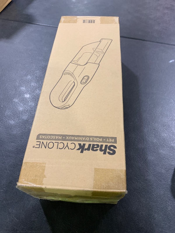 Photo 1 of Shark Cyclone PET Handheld Vacuum with, HyperVelocity Suction, Powerful Pet Hair Pickup, Lightweight, XL Dust Cup, Including Upholstery Tool, 8" Crevice Tool, Scrubbing Brush, Pearl White, AA701