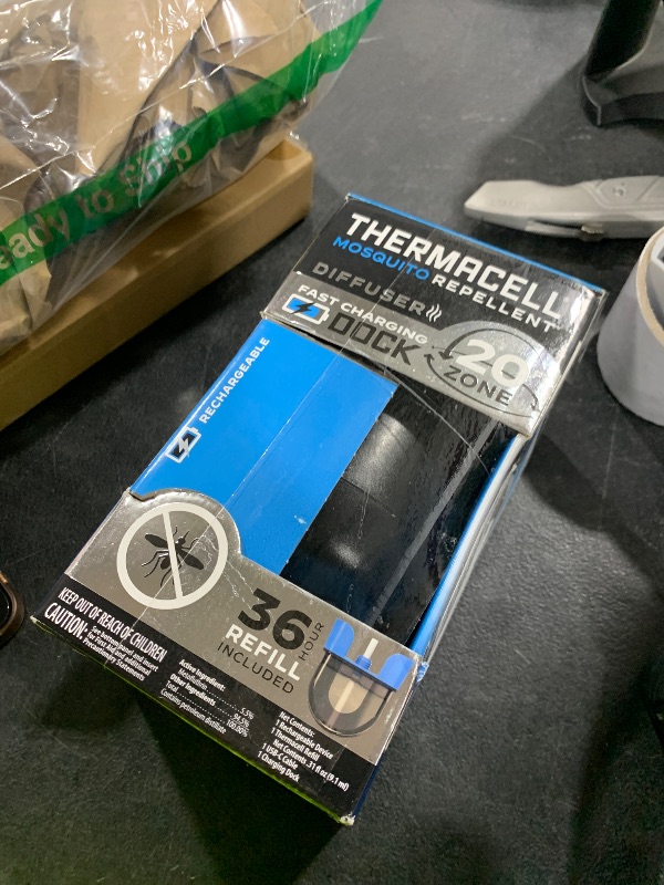 Photo 1 of Thermacell Mosquito Repellent E-Series Rechargeable Repeller; Patio Shield 20’ Mosquito Protection Zone; Includes 36-Hr Repellent Refill; No Flame or Scent; Bug Spray and Bug Zapper Alternative