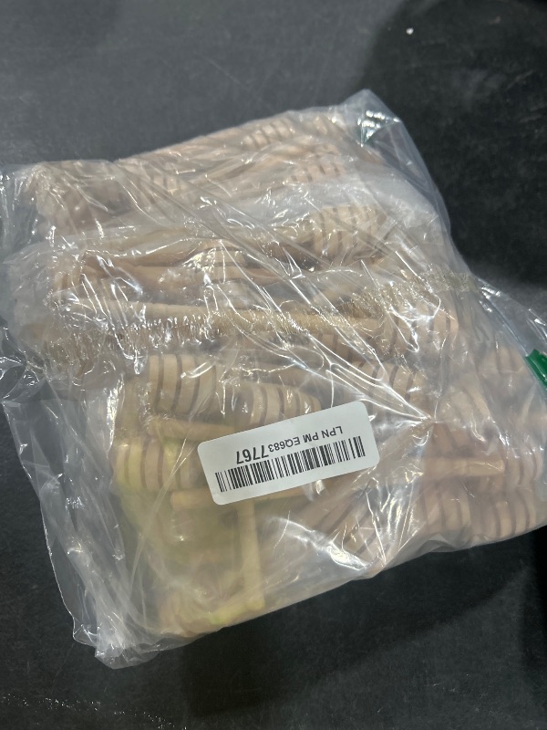 Photo 1 of 100-Pack 6 Inch Portable Wooden Jam Honey Dipper Honey Sticks for Honey Jar Dispense Drizzle Honey (6inch 100pcs)