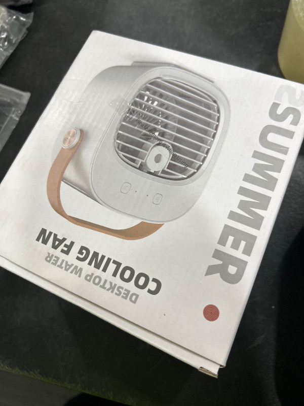 Photo 1 of Portable Air Conditioner-5200mAh Rechargeable Personal Air Cooler with 3 Speeds Duration 5-10 hrs, Quiet Mini Air Conditioner Fan, Desk Cooling Fan for Home, Bedroom, Travel, and Office