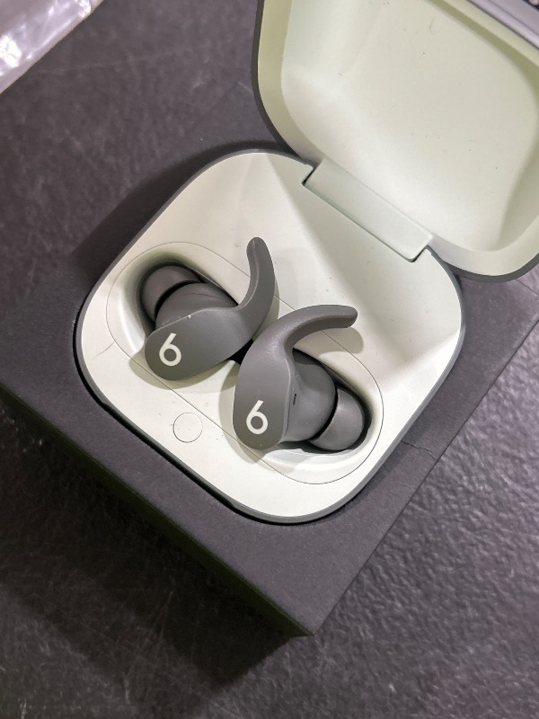 Photo 1 of Beats Fit Pro - True Wireless Noise Cancelling Earbuds - Apple H1 Headphone Chip, Compatible with Apple & Android, Class 1 Bluetooth®, Built-in Microphone, 6 Hours of Listening Time – Sage Gray