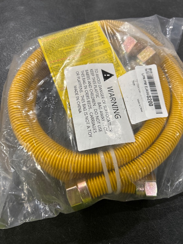 Photo 1 of 72" Flex Gas Line, Gas Dryer Connector Kit, Stove/Water Heater/Dryer Gas Line with Connectors 1/2" MIP 1/2"FIP 3/4"MIP, 5/8 in.OD(1/2 in. ID?Coated Corrugated Stainless Steel Tubing
