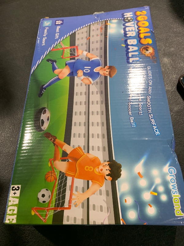 Photo 1 of Growsland Boy Toys Hover Soccer Ball with 2 Goals, Indoor Soccer Gifts for Boys, LED Soccer Ball with Foam Bumper Inflatable Soccer Toys for 3 4 5 6 7 8 9 10+ Years Old Girls Boys