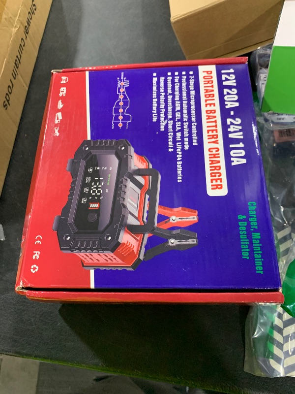 Photo 1 of YONHAN Battery Charger 20A 12V/24V LiFePO4 Lead Acid Fully Automatic Battery Maintainer, Car Battery Trickle Charger Automotive w/Repair, Winter Mode, for AGM, STD, Gel, Deep Cycle Batteries