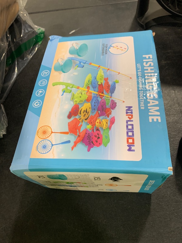 Photo 1 of NIPLOOOW Magnetic Fishing Game Pool Toys for Kids 3-5, Water Table Bathtub Kiddie Party Toy with Pole Rod Net Plastic Floating Fish, Outdoor Toys for Kids Age 3 4 5 6 7 8 Year Old