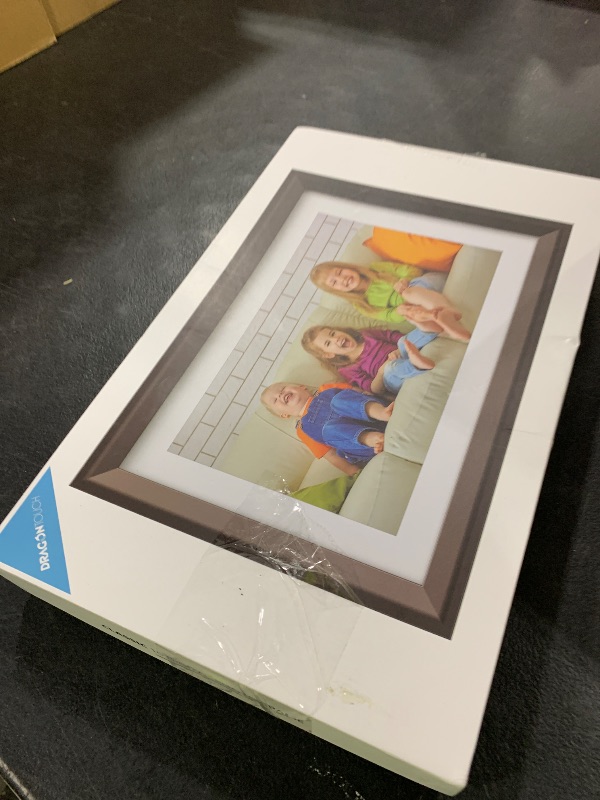 Photo 1 of Dragon Touch Digital Picture Frame WiFi 10 inch IPS Touch Screen Digital Photo Frame Display, 32GB Storage, Auto-Rotate, Share Photos via App, Email, Cloud, Classic 10 Brown, PUUDUU