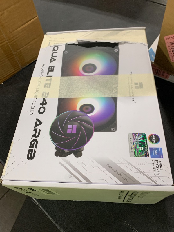 Photo 1 of Thermalright Aqua Elite 240 ARGB V4 CPU Aio Cooler, 240 CPU Liquid Cooling, Pump Head Speed up to 6400RPM,for AM4/AM5, Intel LGA1851/1150/1151/1200/2011/1700,High Performance Radiator