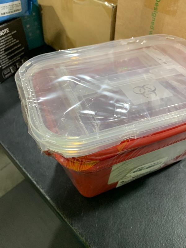 Photo 1 of Alcedo Sharps Container for Home and Professional Use 1 Gallon (2-Pack), Biohazard Needle and Syringe Disposal, Medical Grade