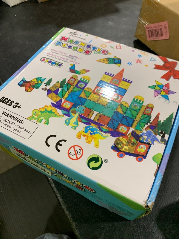 Photo 1 of Jasonwell 110PCS Magnetic Tiles Building Blocks Set for Boys Girls Preschool Educational Magnet Construction Kit Stacking STEM Toys Christmas Birthday Gifts for Kids Toddlers 3 4 5 6 7 8 9 + Year Old