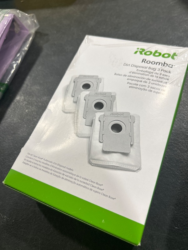 Photo 1 of iRobot Authentic Replacement Parts - 3 Count (Pack of 1) Dirt Disposal Bags Compatible with Roomba Clean Base Models i1+, i3+, i4+, i5+, i7+, i8+, Combo j8+, j9+