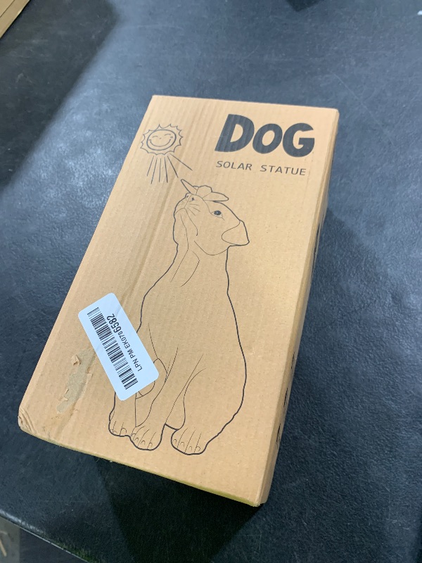 Photo 1 of Goodeco Dog Statue with Solar Butterfly - Ideal Gifts for Dad, Mom or Birthdays, Beautifully Crafted Outdoor Decorations to Wow Your Guests