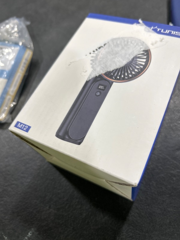 Photo 1 of TUNISE Portable Handheld Fan, 4000mAh, 180 Adjustable, 6 Speed Wind, USB Rechargeable Foldable Fan with Real-Time Display