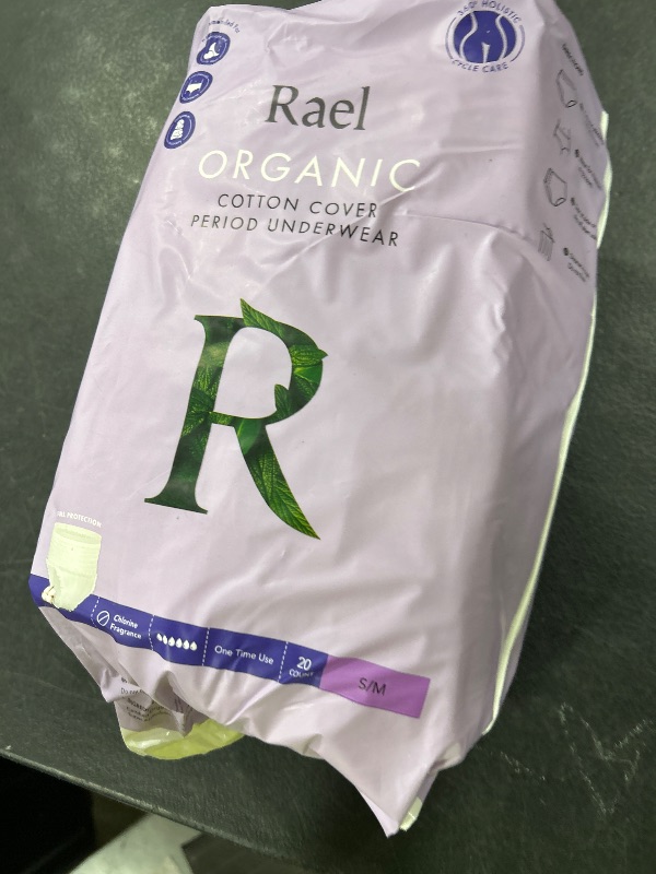 Photo 1 of Rael Disposable Underwear for Women, Organic Cotton Cover - Postpartum Essentials, Leak Locker, Unscented, Maximum Coverage (Size S-M, 20 Count)